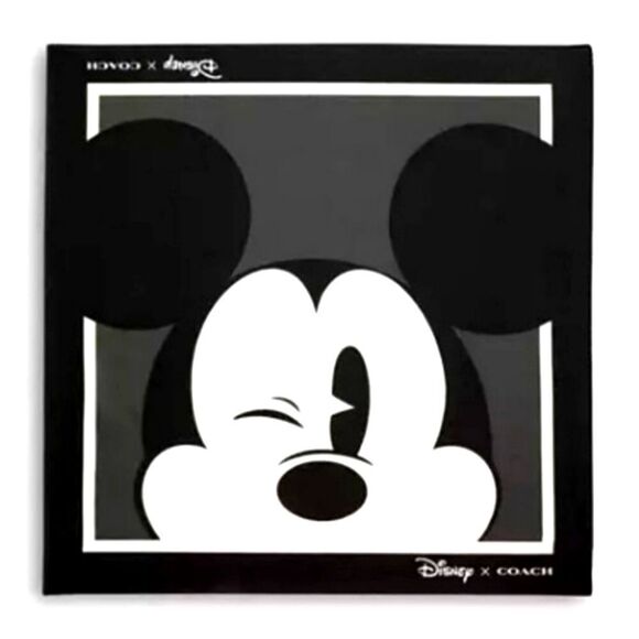 SEALED NWT Disney X Coach Mickey Mouse Winking Silk Scarf SOLD OUT DEADSTOCK! - Picture 1 of 6